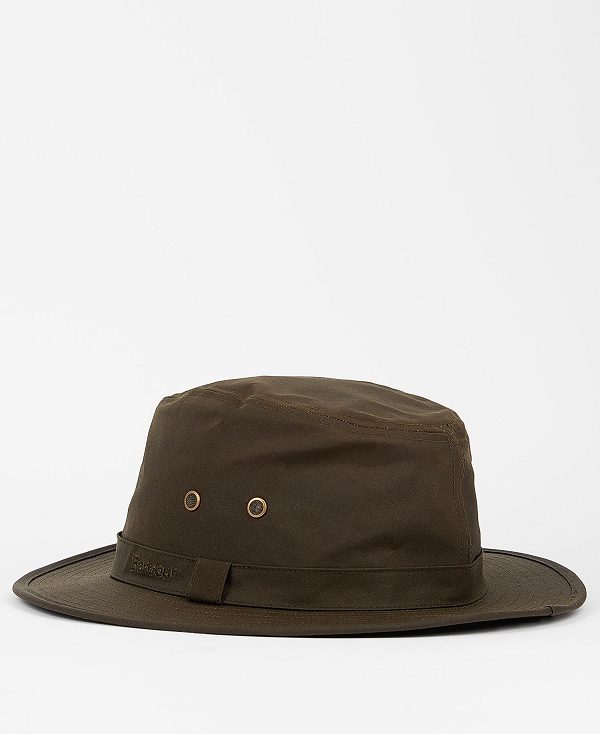 Barbour Dawson Wax Safari Hat Sand | BABO88970