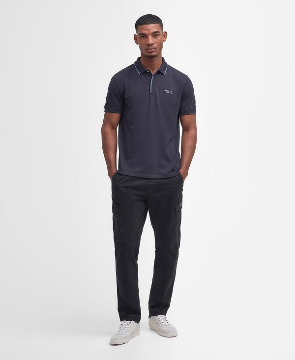 Barbour Daytona Tipped Short-sleeved Polo Shirt Navy | BABO88180