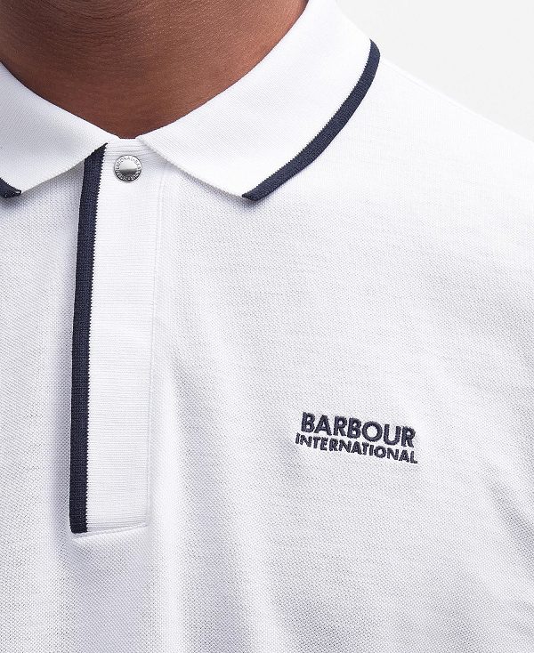 Barbour Daytona Tipped Short-sleeved Polo Shirt Bright White | BABO88203