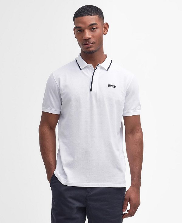 Barbour Daytona Tipped Short-sleeved Polo Shirt Bright White | BABO88203