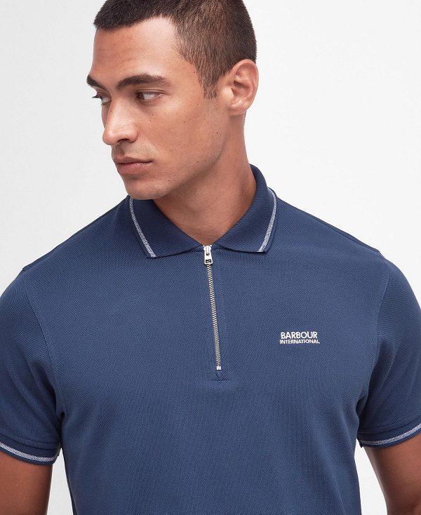 Barbour Dean Polo Shirt Navy | BABO88072