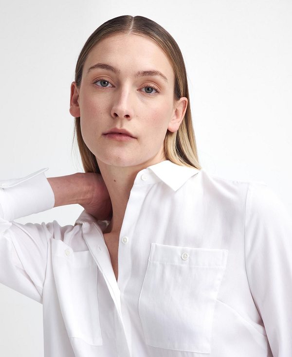 Barbour Deanna Long-sleeved Shirt Classic White | BABO89529