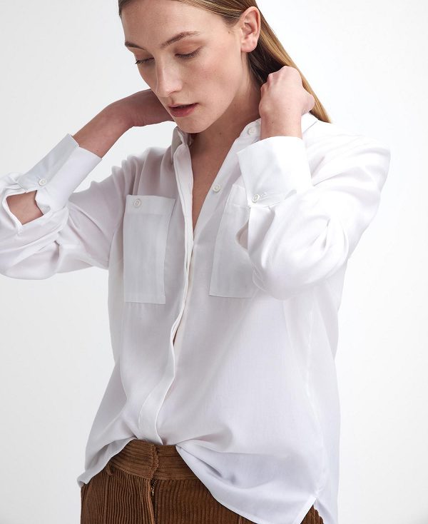 Barbour Deanna Long-sleeved Shirt Classic White | BABO89529