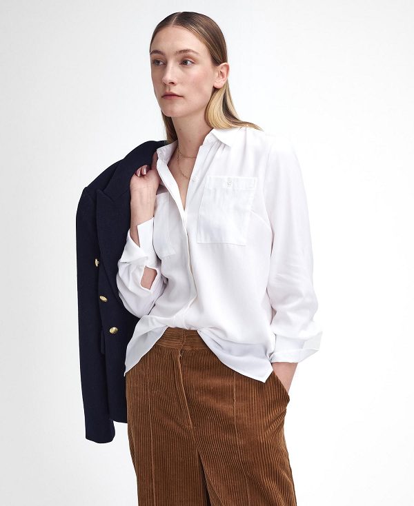 Barbour Deanna Long-sleeved Shirt Classic White | BABO89529