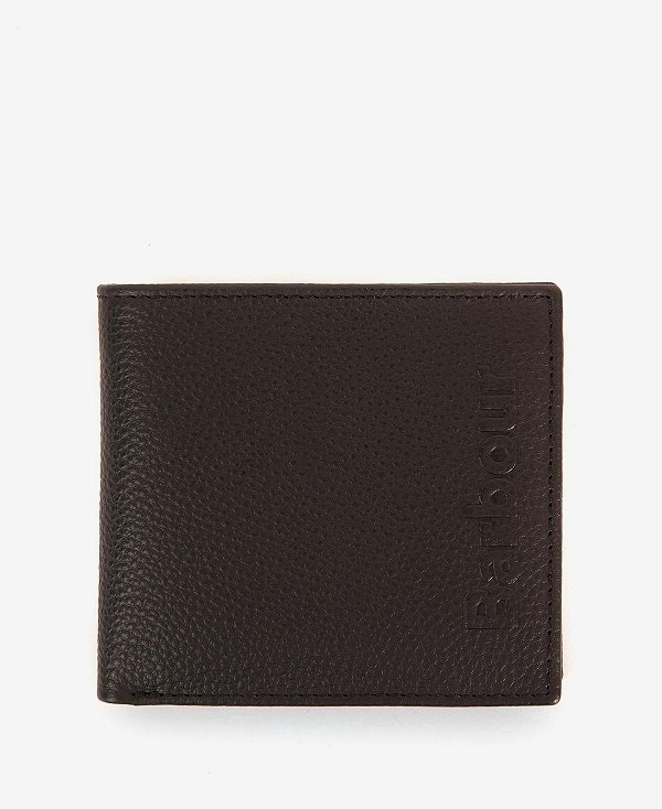 Barbour Debossed Logo Bifold Wallet Classic Black | BABO89167