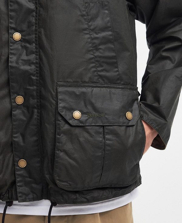 Barbour Deck Waxed Jacket Archive Olive | BABO87199