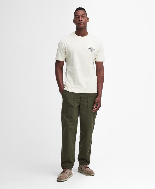 Barbour Denison Relaxed T-shirt Beige | BABO88420