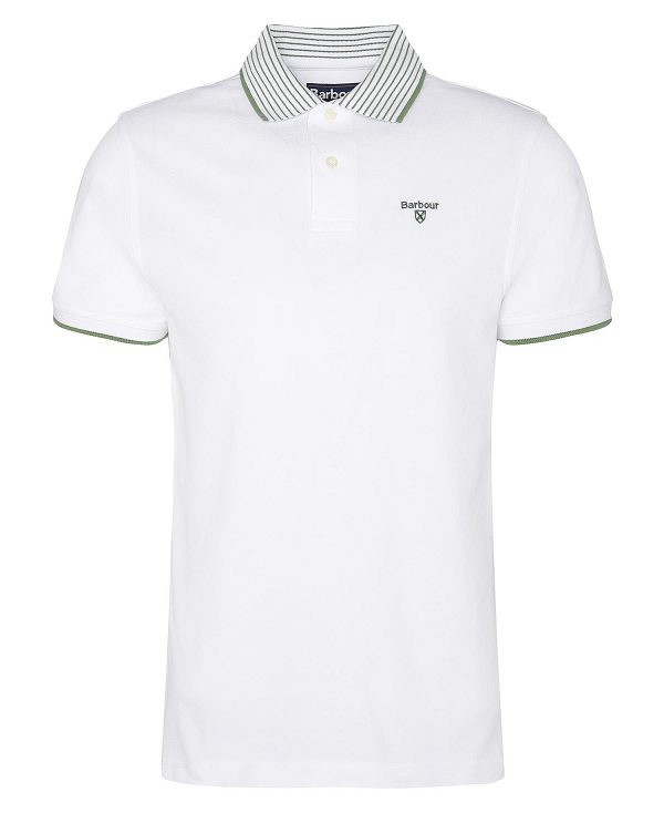 Barbour Denwick Short-sleeved Polo Shirt Classic White | BABO88174