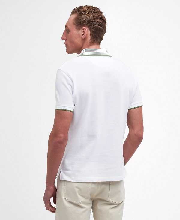 Barbour Denwick Short-sleeved Polo Shirt Classic White | BABO88174