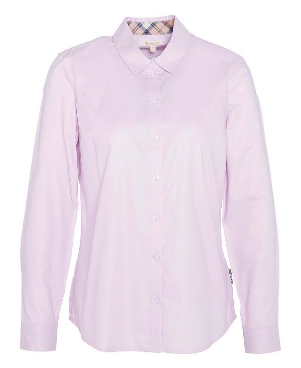 Barbour Derwent Regular Long-sleeved Oxford Shirt Pink | BABO89525