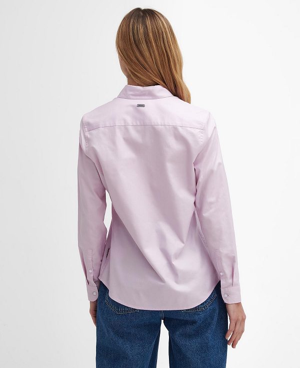 Barbour Derwent Regular Long-sleeved Oxford Shirt Pink | BABO89525