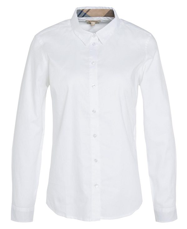 Barbour Derwent Regular Long-sleeved Shirt White | BABO89486