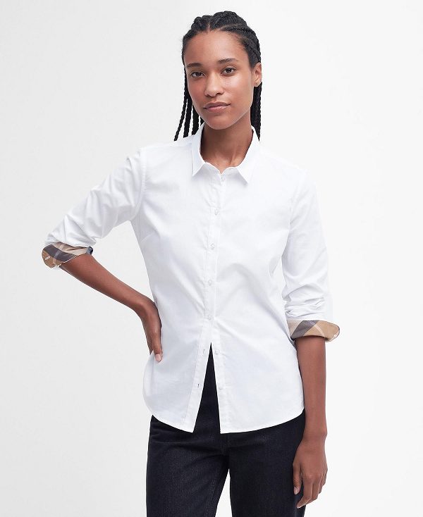 Barbour Derwent Regular Long-sleeved Shirt White | BABO89486