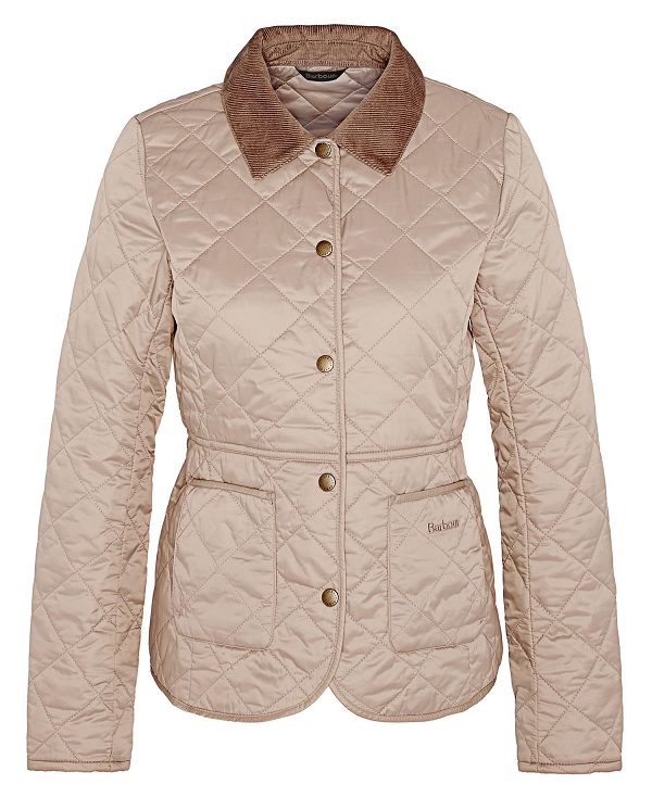 Barbour Deveron Quilted Jacket Classic Black Cherry/Pale Pink | BABO89265