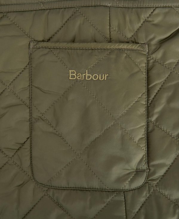 Barbour Deveron Quilted Jacket Olive/Pale Pink | BABO89267