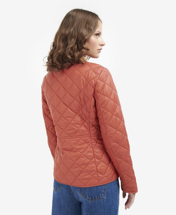 Barbour Deveron Quilted Jacket Saffron Red | BABO89252