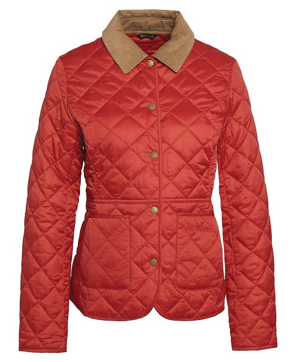 Barbour Deveron Quilted Jacket Saffron Red | BABO89280