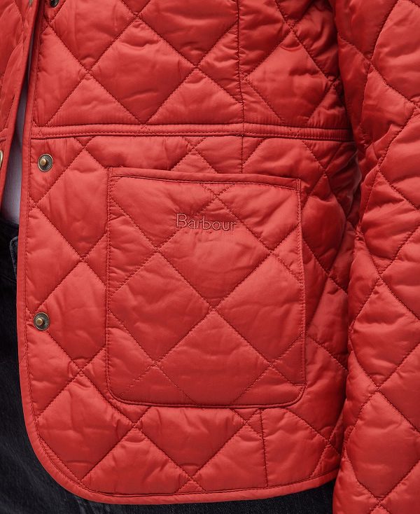 Barbour Deveron Quilted Jacket Saffron Red | BABO89280