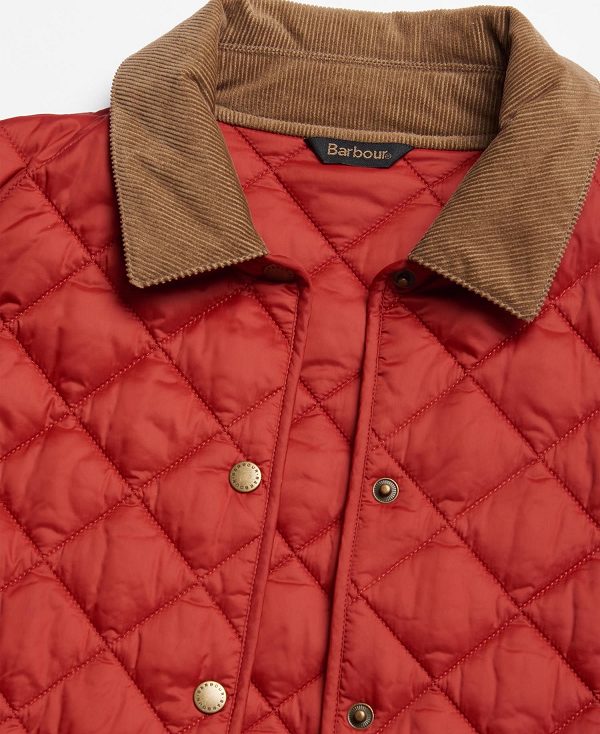 Barbour Deveron Quilted Jacket Saffron Red | BABO89280