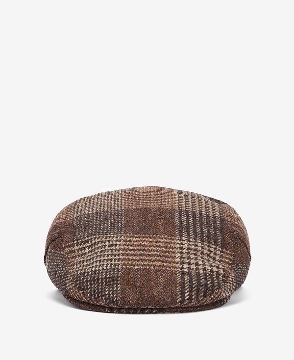 Barbour Deveron Tweed Flat Cap Brown | BABO89005