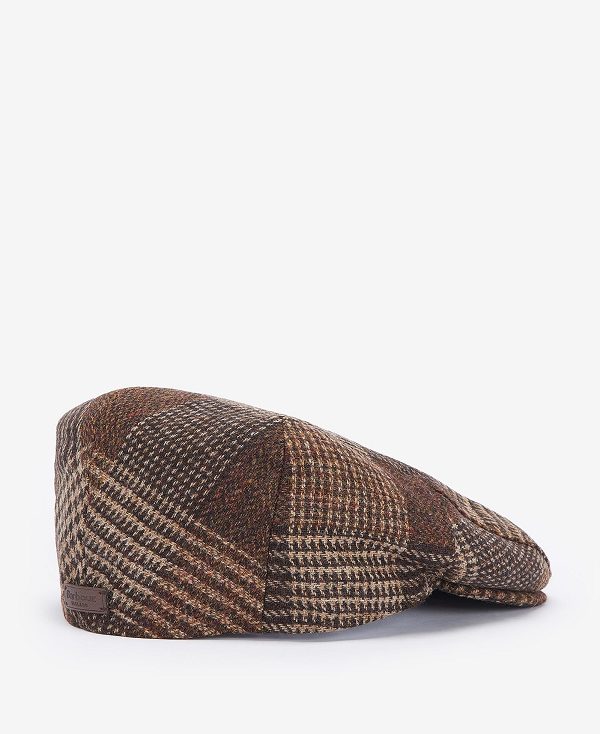 Barbour Deveron Tweed Flat Cap Brown | BABO89005