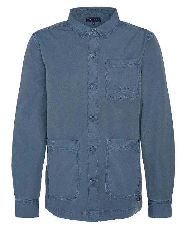 Barbour Dewsbury Overshirt Dark Slate | BABO87988