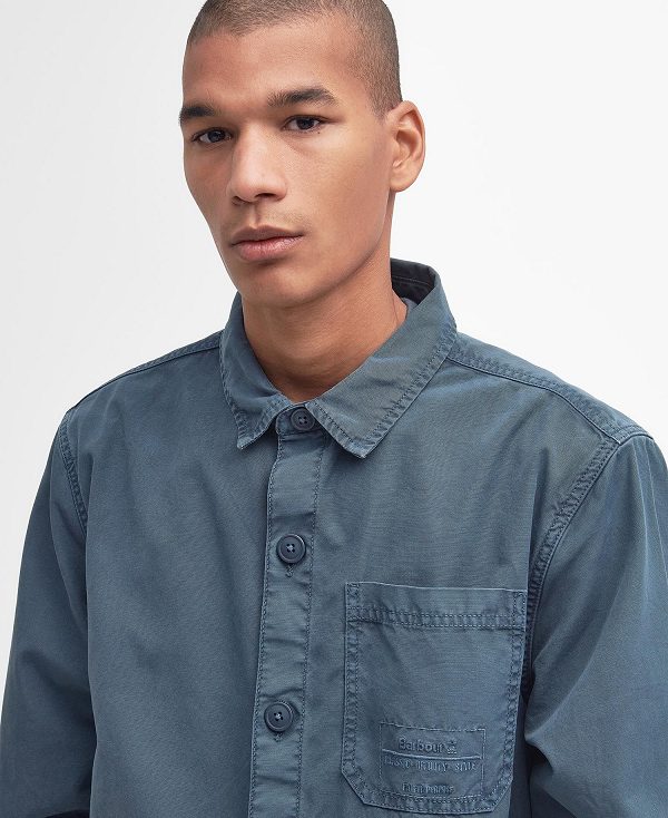 Barbour Dewsbury Overshirt Dark Slate | BABO87988