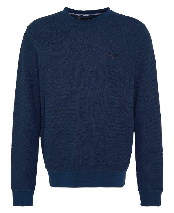 Barbour Diamond Sweatshirt Classic Navy | BABO88483