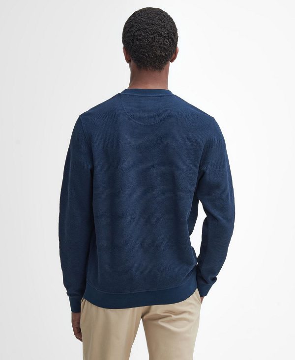 Barbour Diamond Sweatshirt Classic Navy | BABO88483