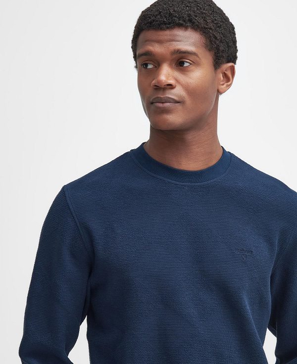 Barbour Diamond Sweatshirt Classic Navy | BABO88483