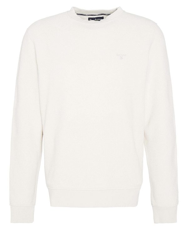 Barbour Diamond Sweatshirt Whisper White | BABO88421