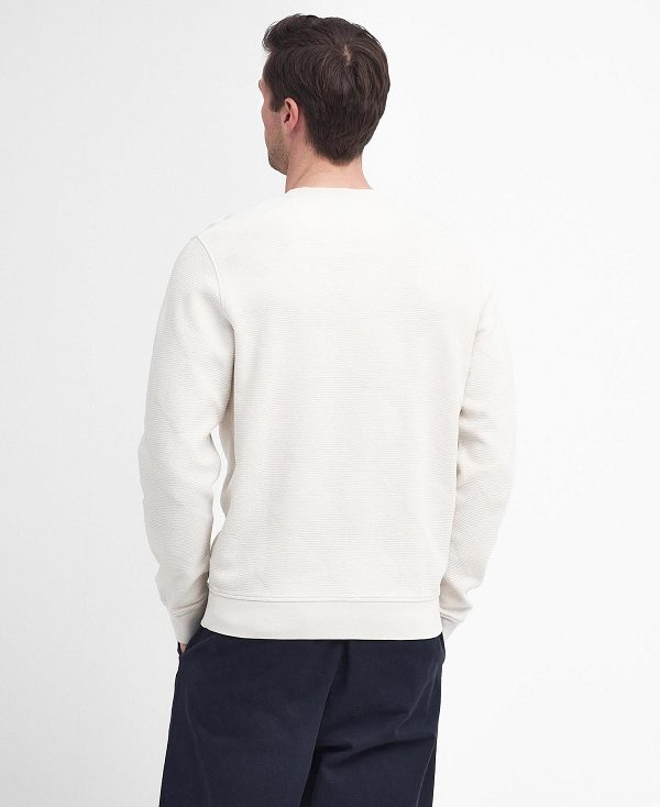 Barbour Diamond Sweatshirt Whisper White | BABO88421