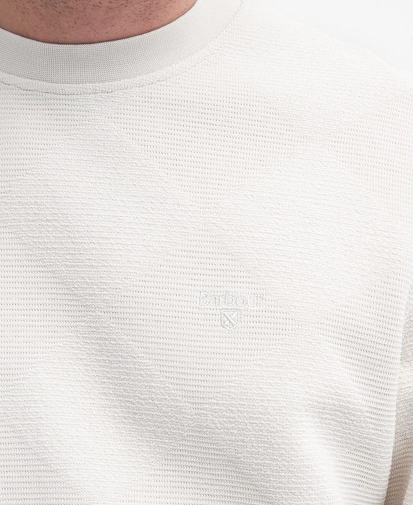 Barbour Diamond Sweatshirt Whisper White | BABO88421