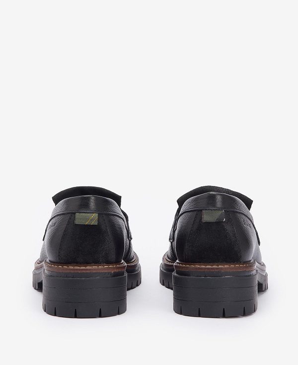 Barbour Dolores Tassel Loafers Classic Black | BABO89910