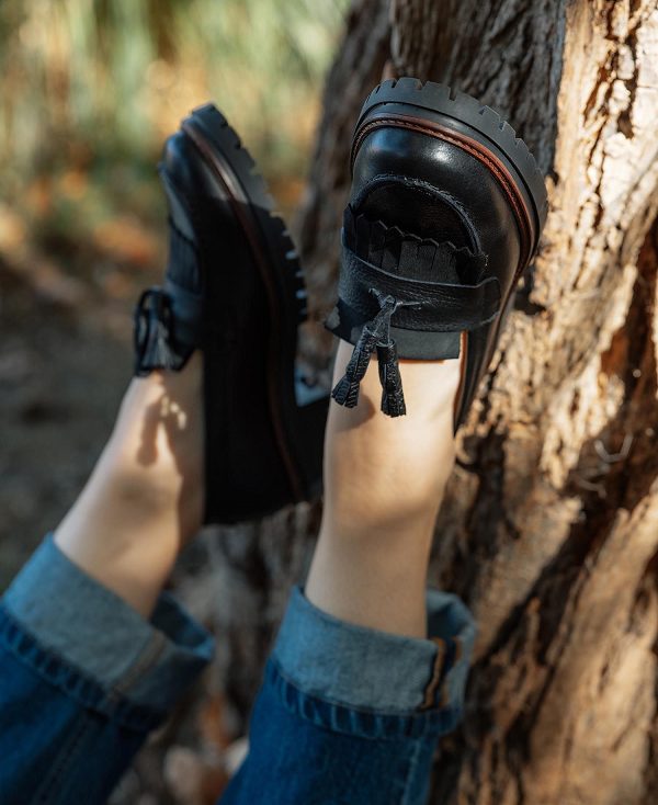 Barbour Dolores Tassel Loafers Classic Black | BABO89910