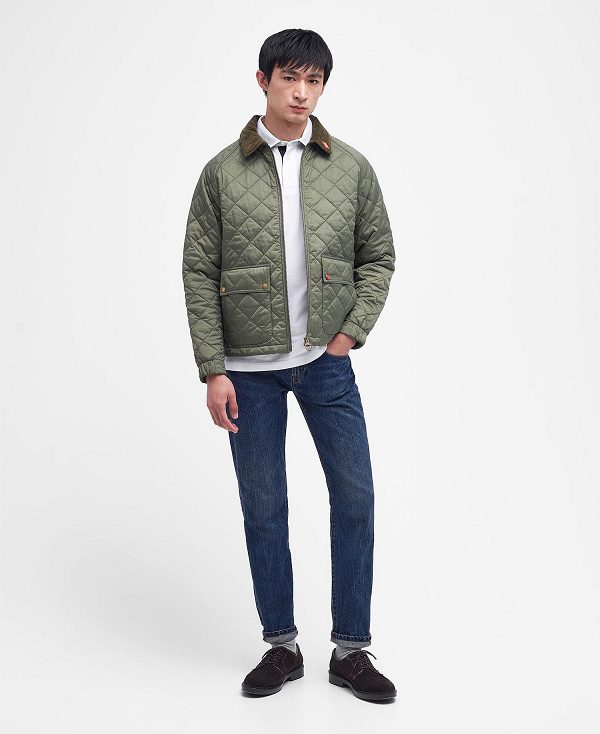 Barbour Dom Quilted Jacket Light Moss | BABO87324