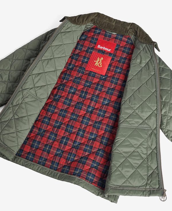 Barbour Dom Quilted Jacket Light Moss | BABO87324