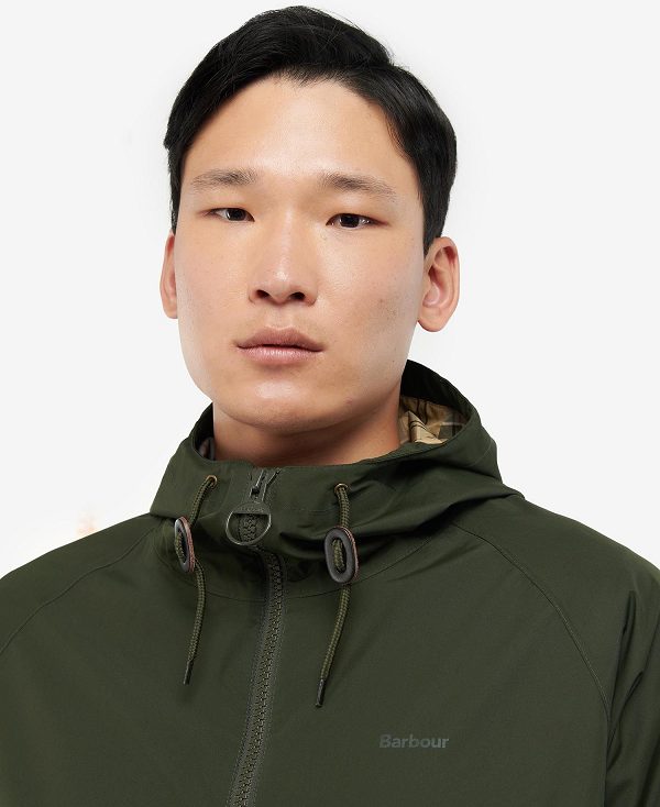 Barbour Domus Waterproof Jacket Green | BABO87409