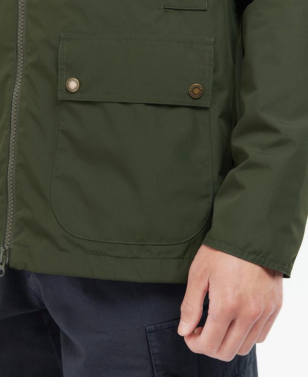 Barbour Domus Waterproof Jacket Green | BABO87409