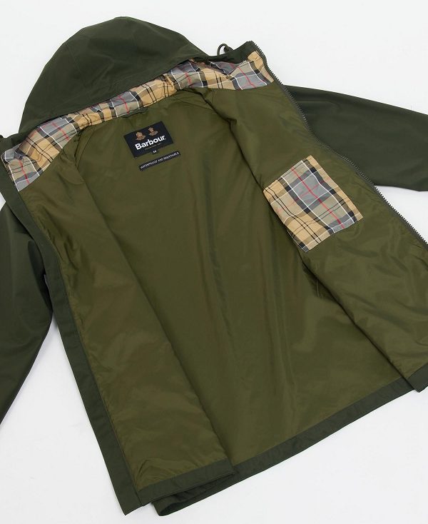 Barbour Domus Waterproof Jacket Green | BABO87409