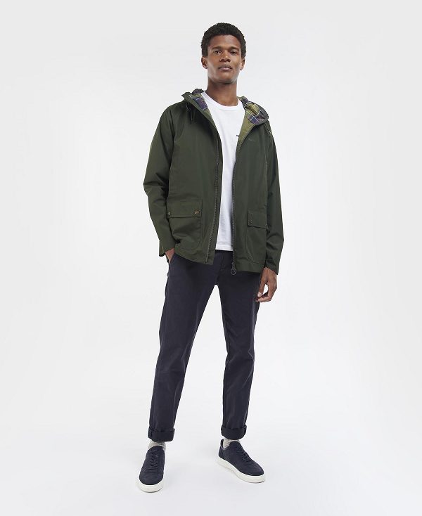 Barbour Domus Waterproof Jacket Green | BABO87413