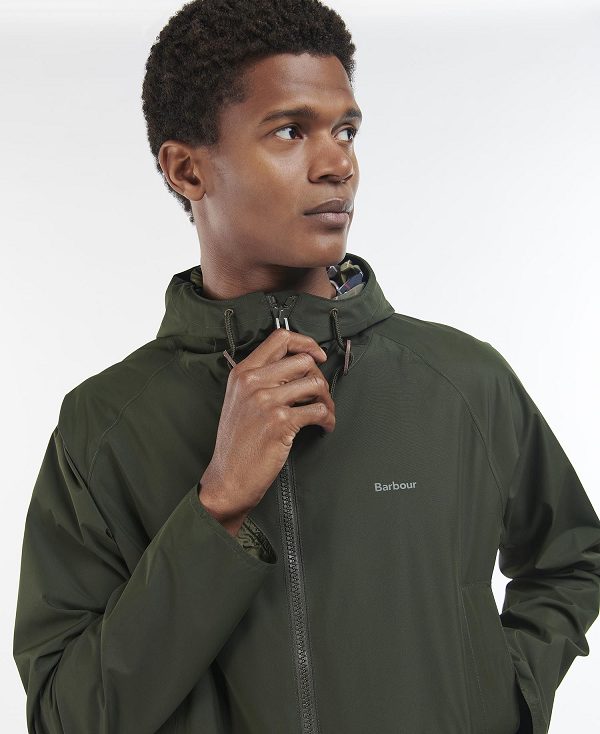 Barbour Domus Waterproof Jacket Green | BABO87413