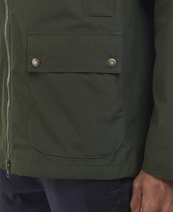 Barbour Domus Waterproof Jacket Green | BABO87413