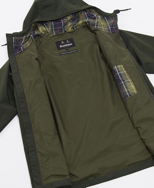 Barbour Domus Waterproof Jacket Green | BABO87413