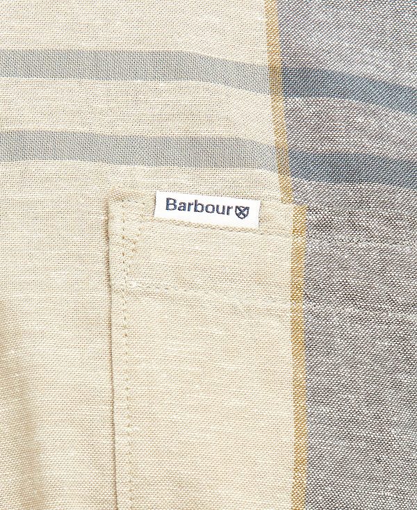 Barbour Douglas Short-sleeved Tailored Shirt Kielder Blue Tartan | BABO87615