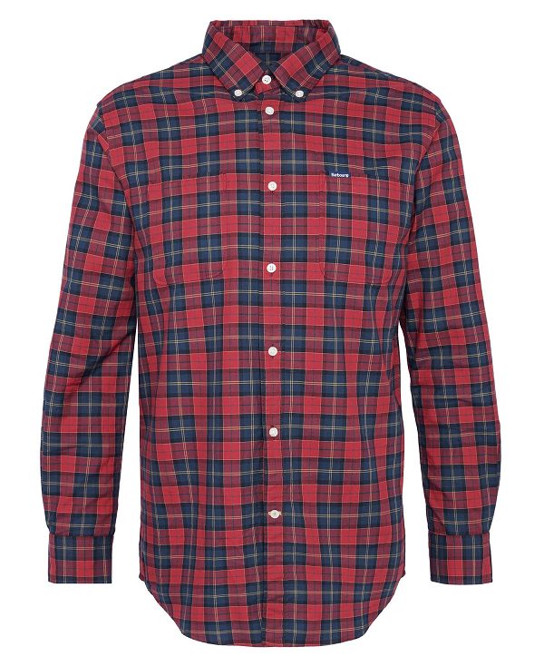 Barbour Dragon Tartan Shirt Red | BABO87680