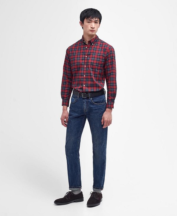 Barbour Dragon Tartan Shirt Red | BABO87680