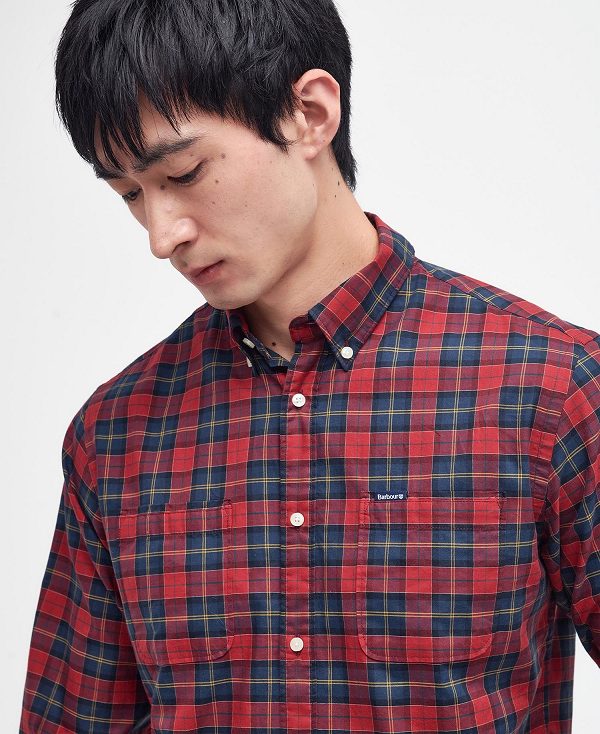 Barbour Dragon Tartan Shirt Red | BABO87680