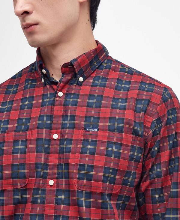 Barbour Dragon Tartan Shirt Red | BABO87680