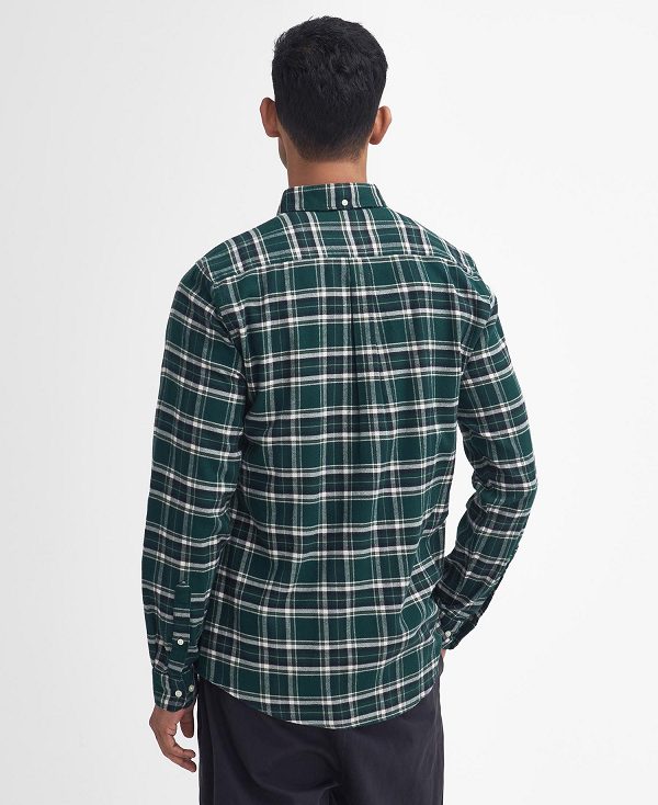 Barbour Drumhill Tailored Long Sleeved Shirt Green | BABO87807